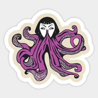 Octopus Face Sticker